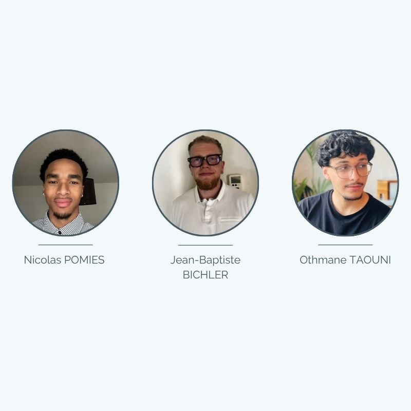 L'équipe LinQ — Nicolas Pomies, Jean-Baptiste Bichler, Othmane Taouni